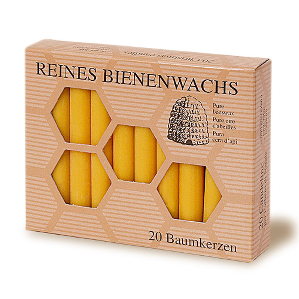 Christbaumkerzen aus Bienenwachs