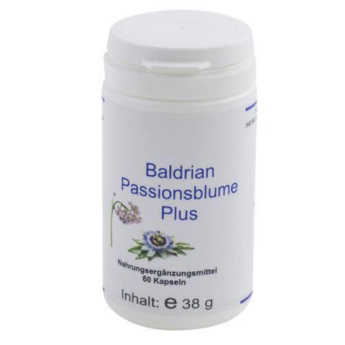 Baldrian Passionsblume Kapseln in der Dose