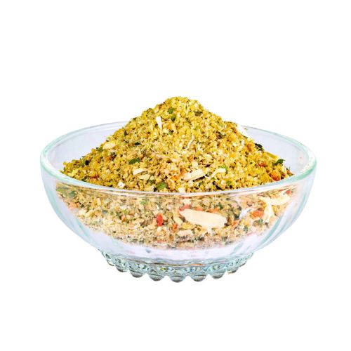 Grünkernbratling Mischung in der Glasschale