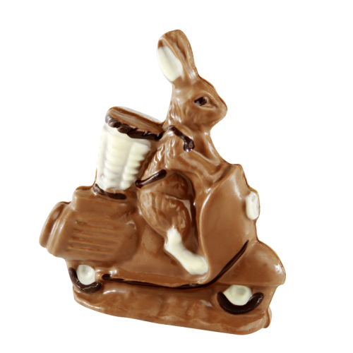 Osterhase auf Heinkel Motorroller