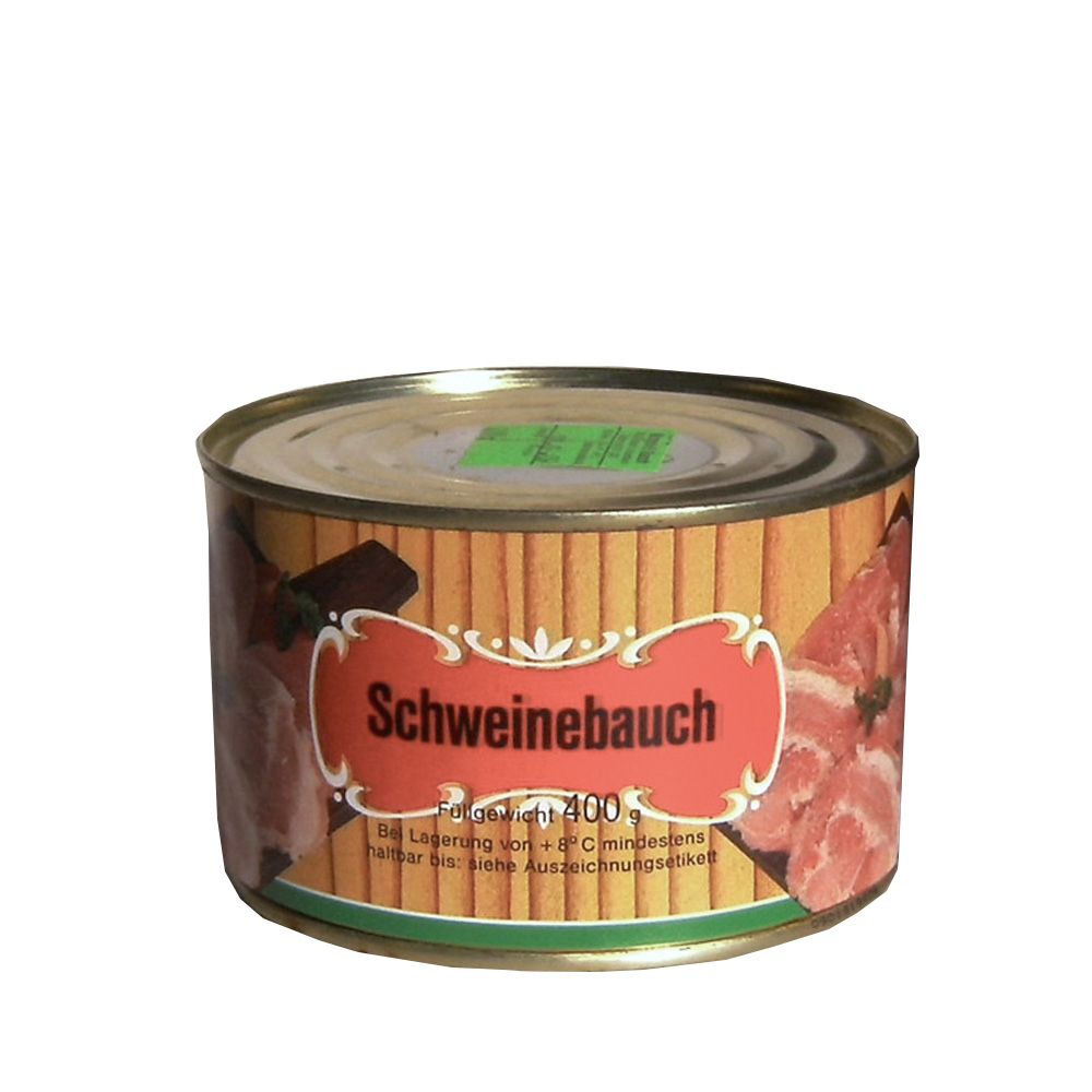 Schweinebauch im eigenem Saft in der 400 g Dose