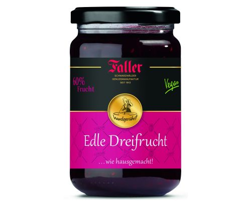 Faller Edle Dreifrucht Konfitüre im Glas