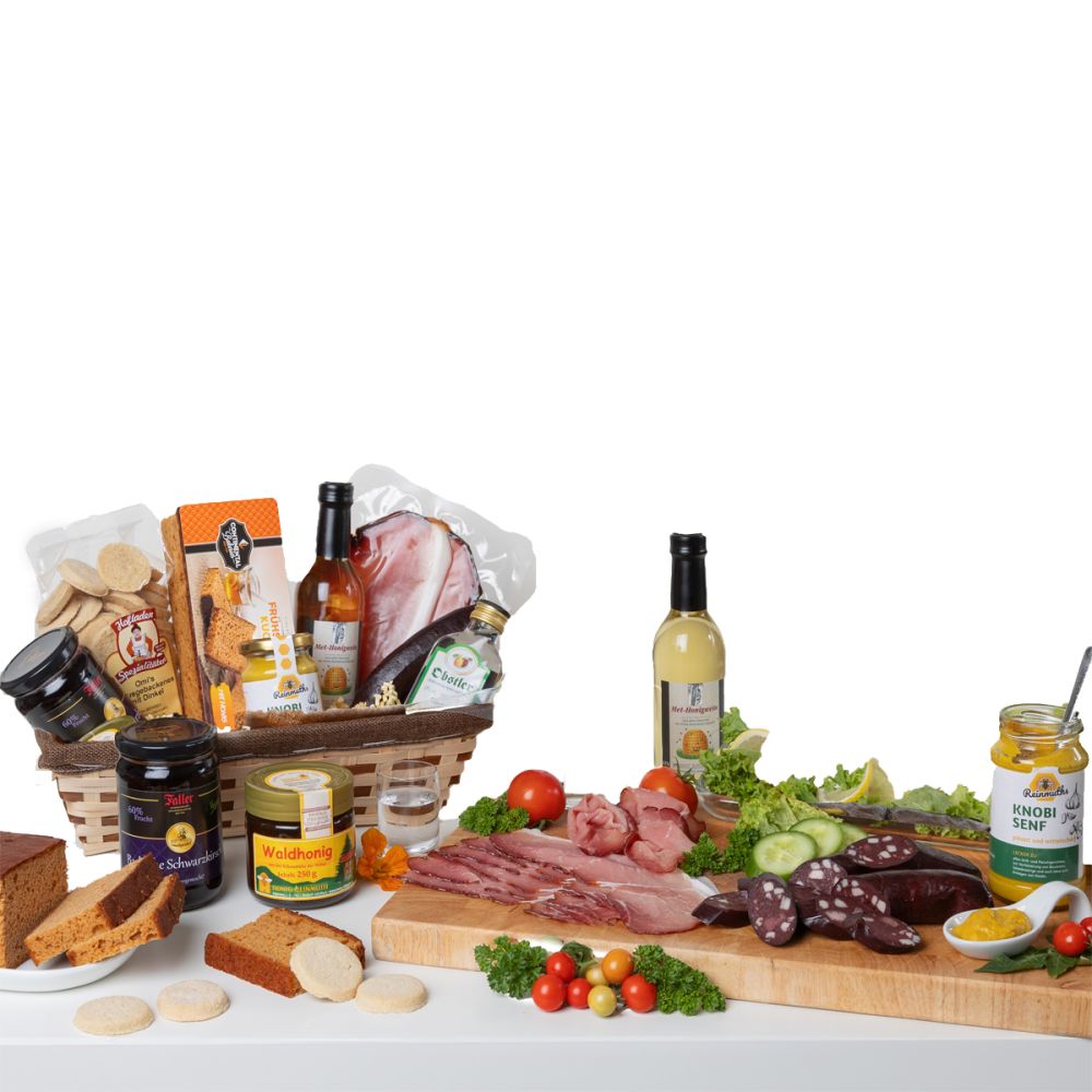 Schlemmerkorb in der stabilen Holzkiste