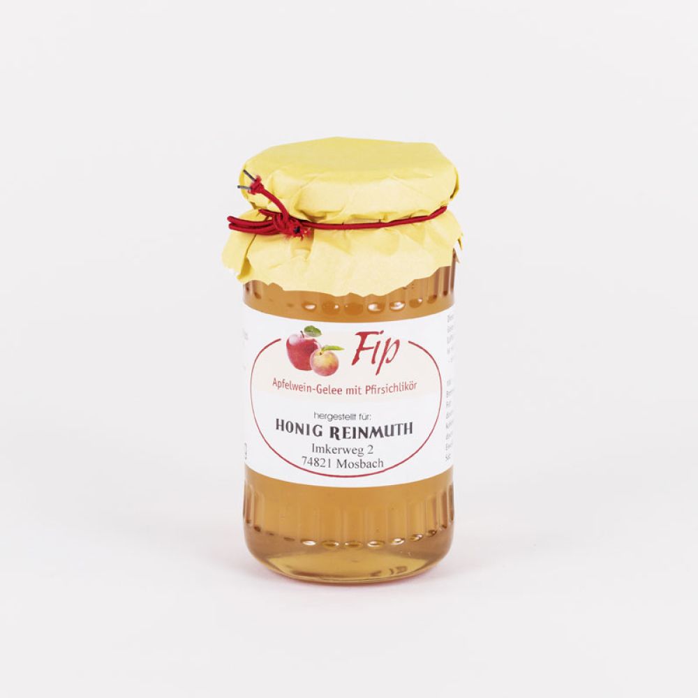 Apfelweingelee mit Pfirsich Likör