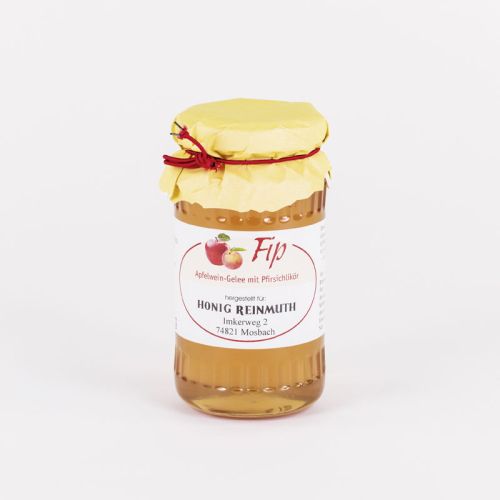 Apfelweingelee mit Pfirsich Likör