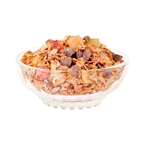 Sportiv Müsli in einer Glasschale