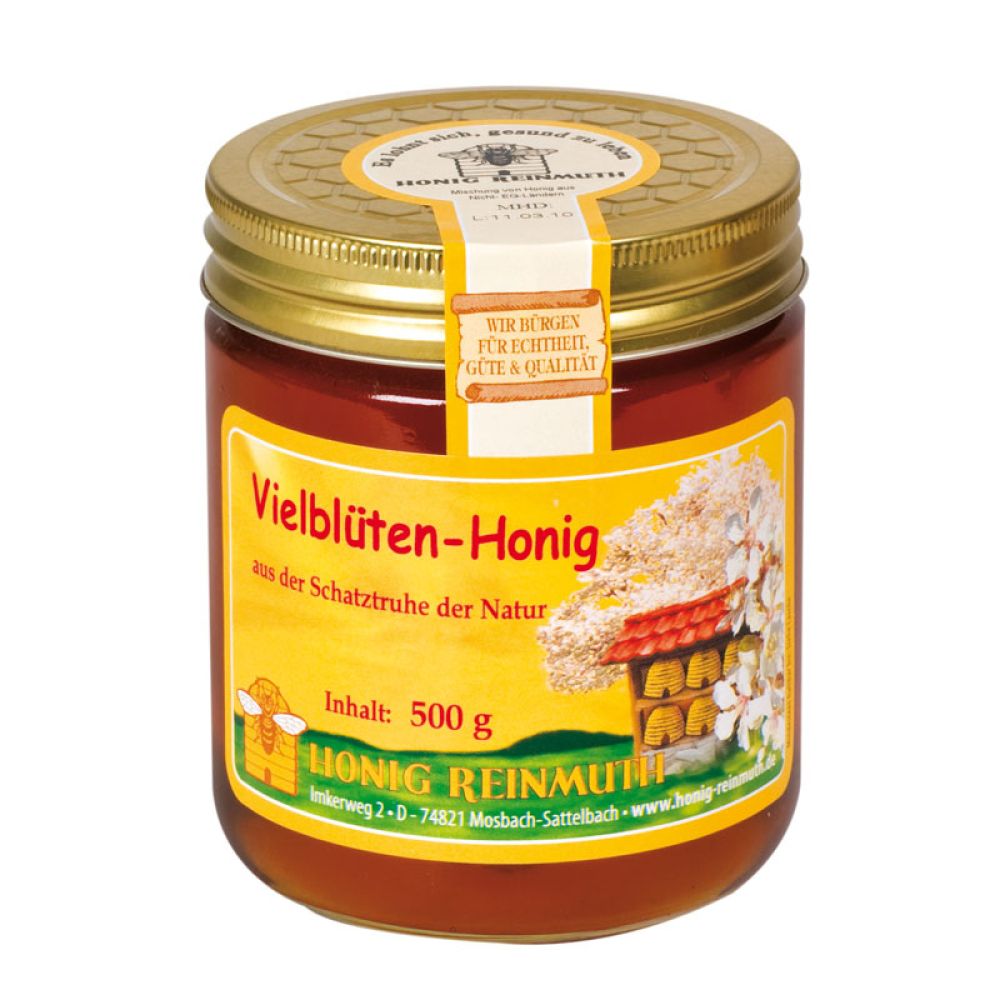Unser Vielblütenhonig im 500 g Glas