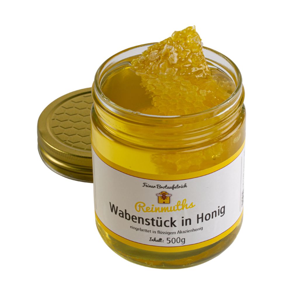 Geöffnetes „Wabe in Honig“ 500 g Glas