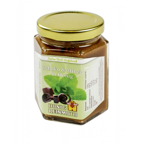 Schoko und Minze in Honig im 220 g Glas