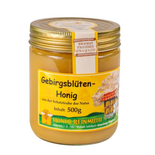 Gebirgsblütenhonig im 500 g Glas
