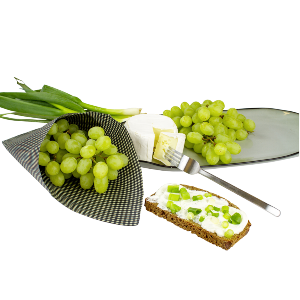 Trauben eingewickelt in Bienenwachstücher