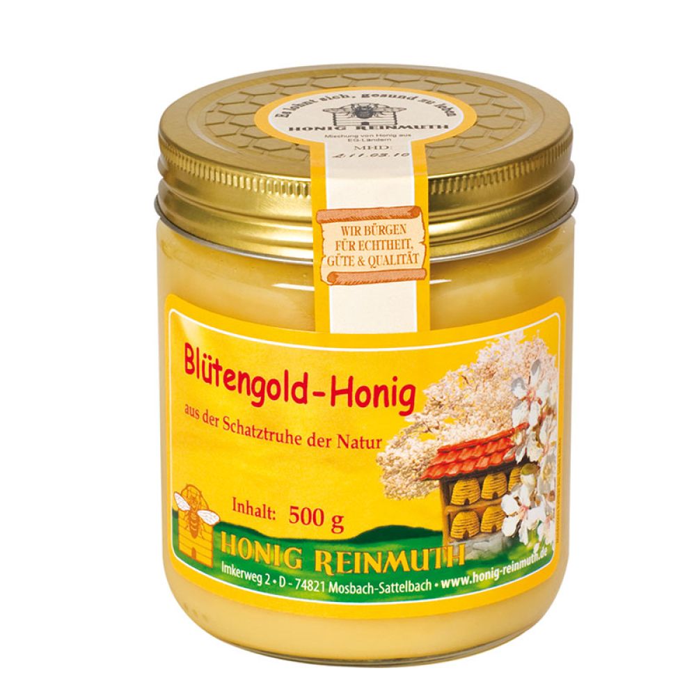 Blütengold Honig im Glas
