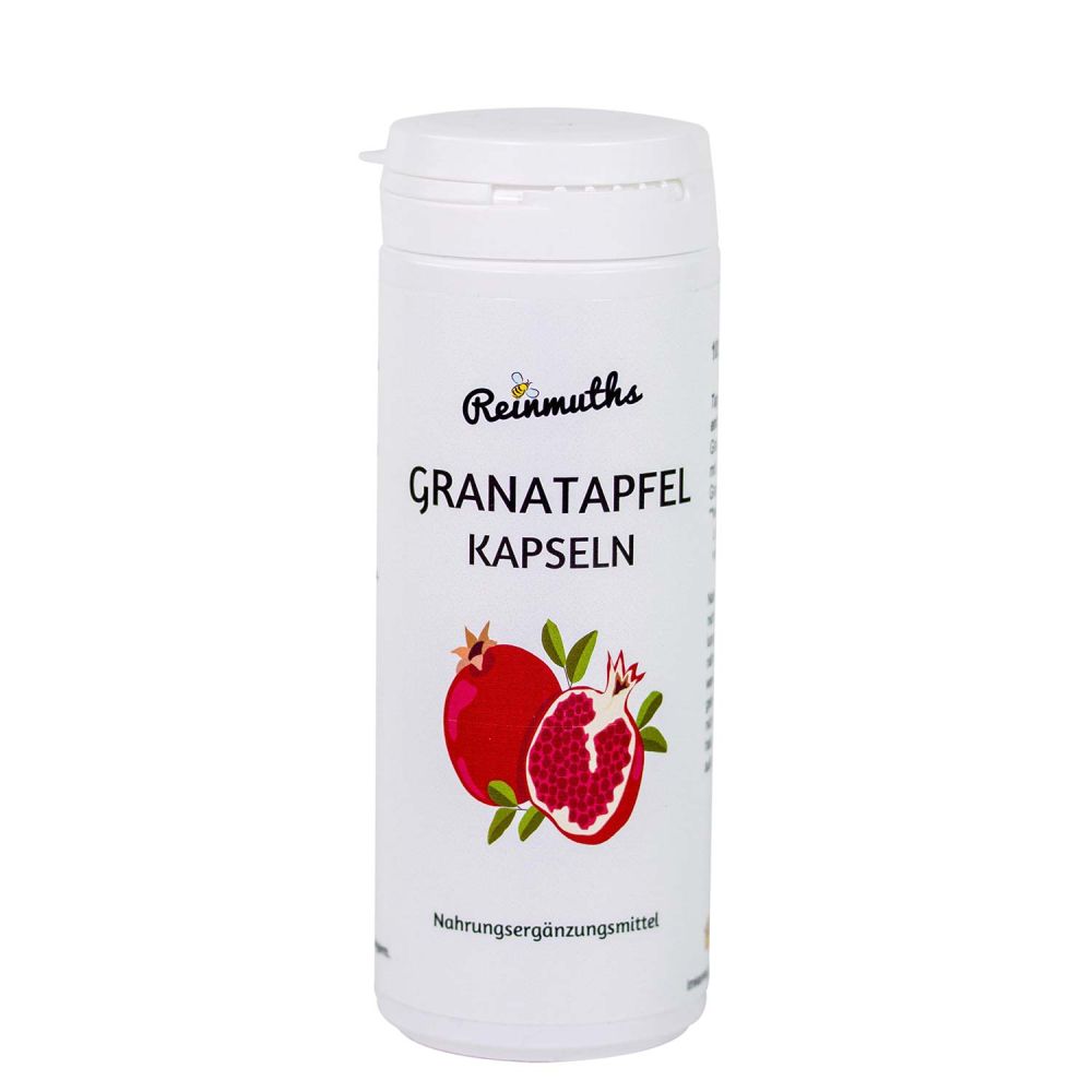 Granatapfel Kapseln in der Tabletten Dose