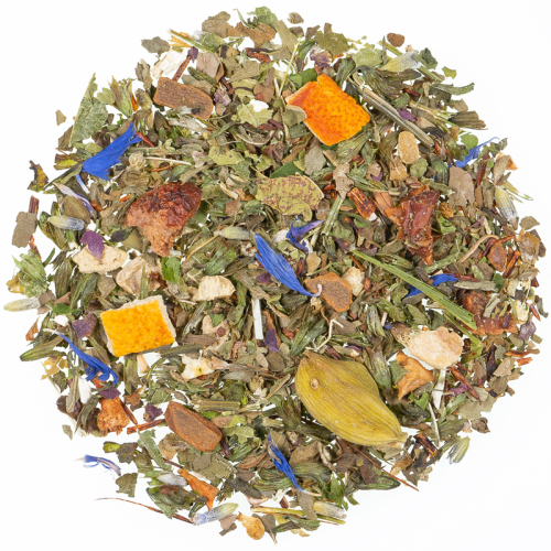 Detailansicht Entspannungstee mit Hanf