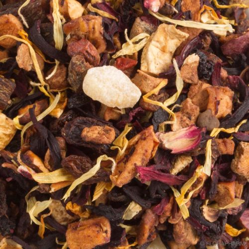 Detailansicht Früchtetee Aprikose Pfirsich