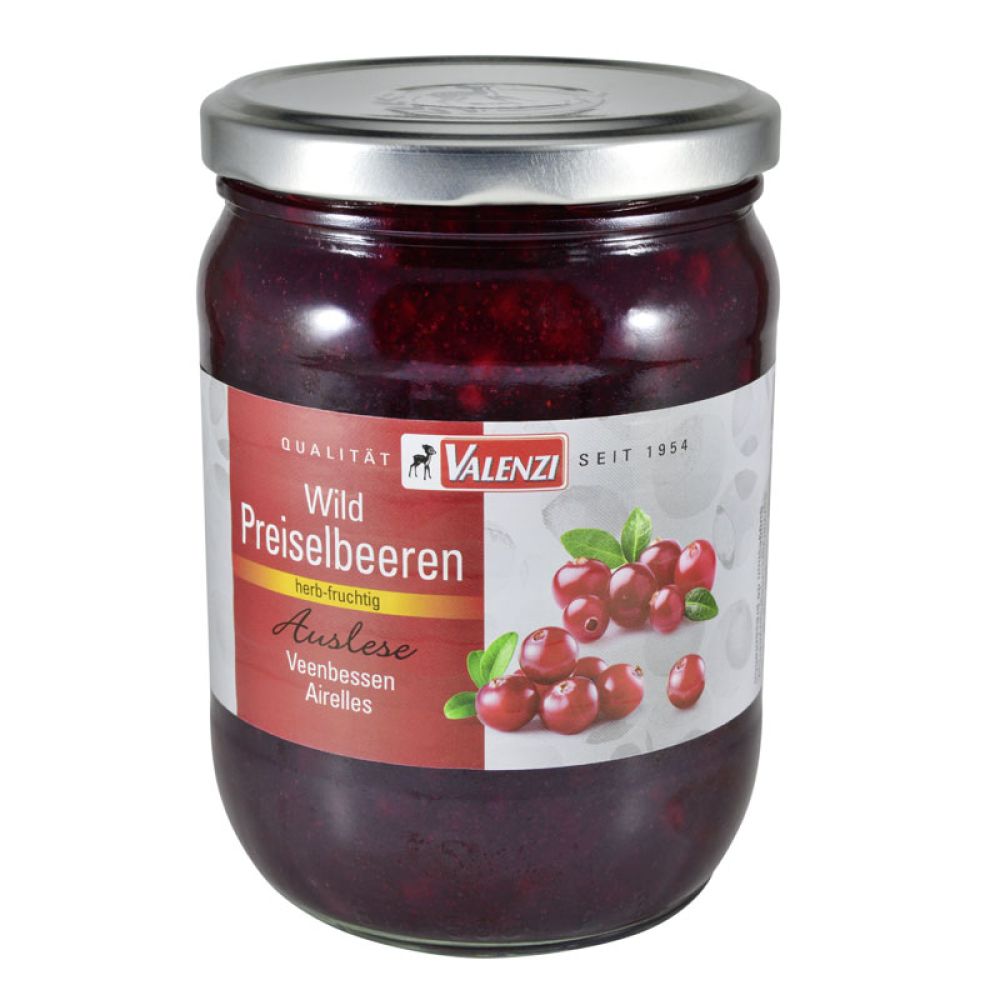 Wild-Preiselbeeren im Glas