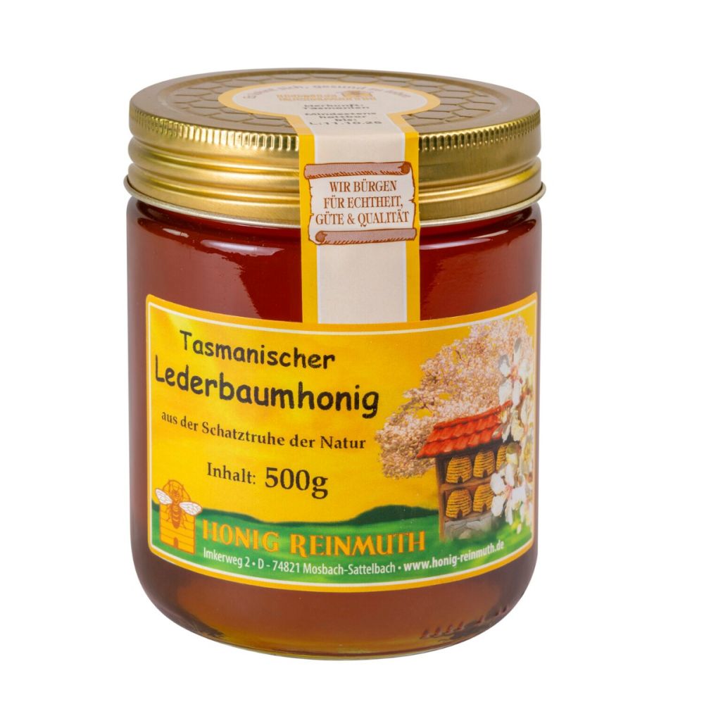 Tasmanischer Lederbaumhonig im 500 g Glas