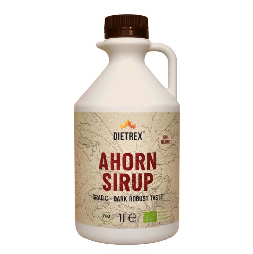 Ahornsirup 1 l Dietrex Flasche mit Henkel und Ausguss