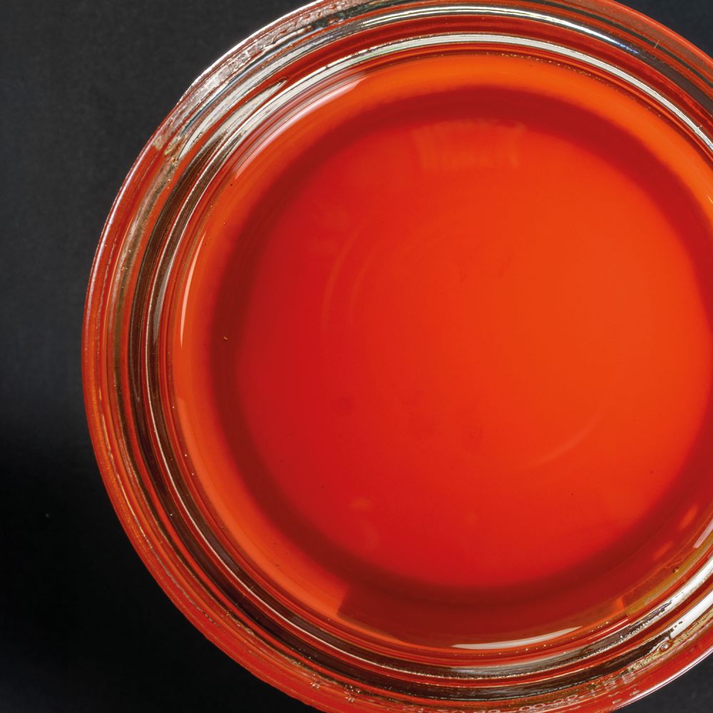 Detailansicht Kastanienhonig im Glas