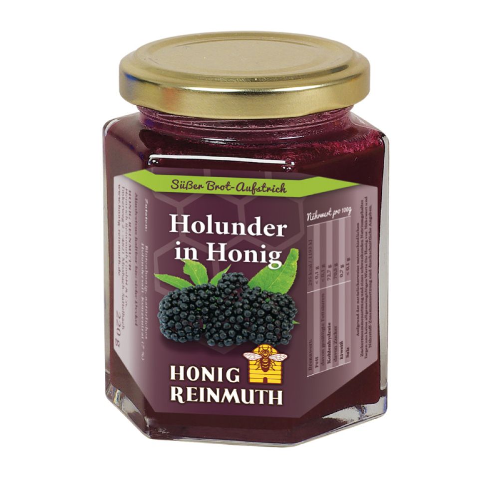 Holunder in Honig im Glas