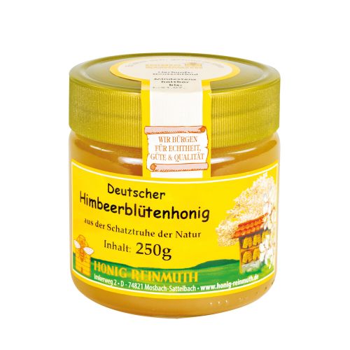 Glas Honig mit Deckel und Etikett 