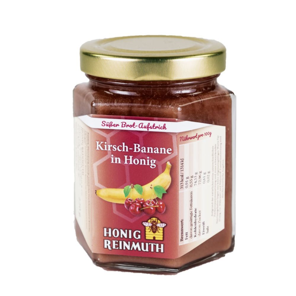 Kirsch-Banane in Honig im Glas
