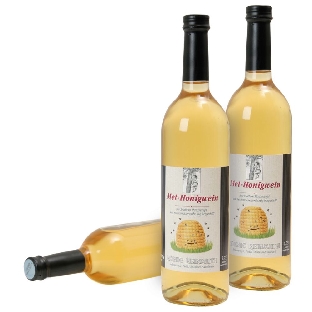 Ein Karton Met mit 3 Flaschen je 0,75 Liter