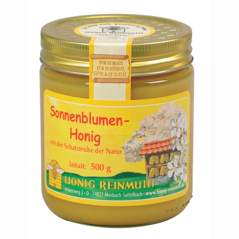 Sonnenblumen-Honig im 500 g Glas