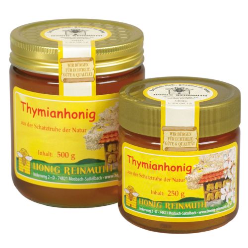 Thymianhonig im 250 oder 500 g Glas