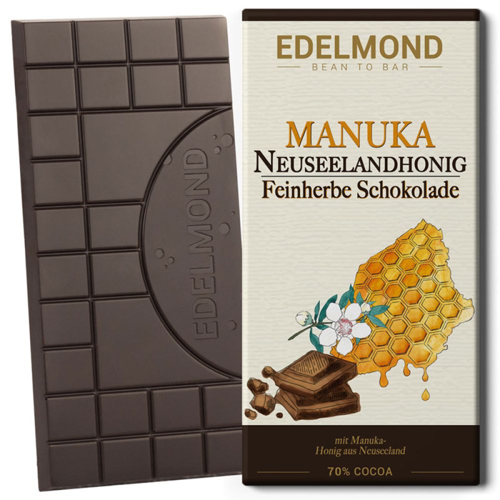 Manuka-Honig Zartbitter Schokolade FAIR TRADE 75 g Tafel