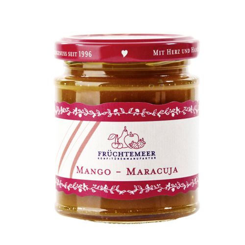 Mango-Maracuja Fruchtaufstrich im 210 g Glas