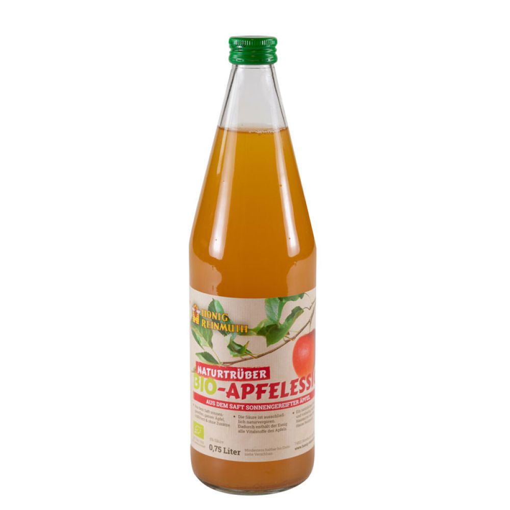 Naturtrüber Apfelessig in der Glasflasche