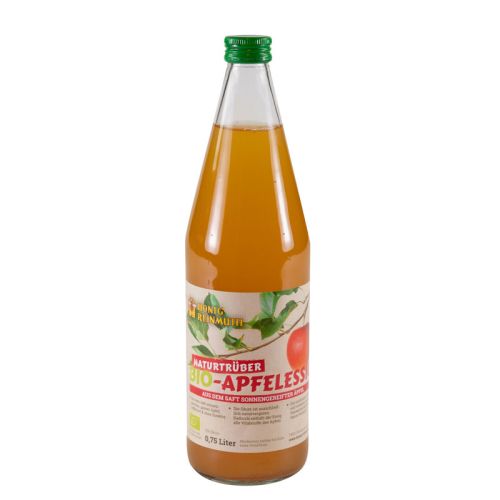 Naturtrüber Apfelessig in der Glasflasche