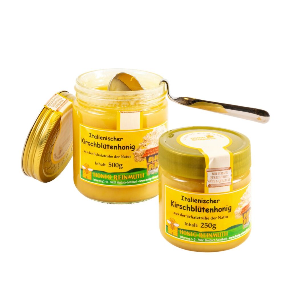 Italienischer Kirschblütenhonig im 250 und 500 g Glas