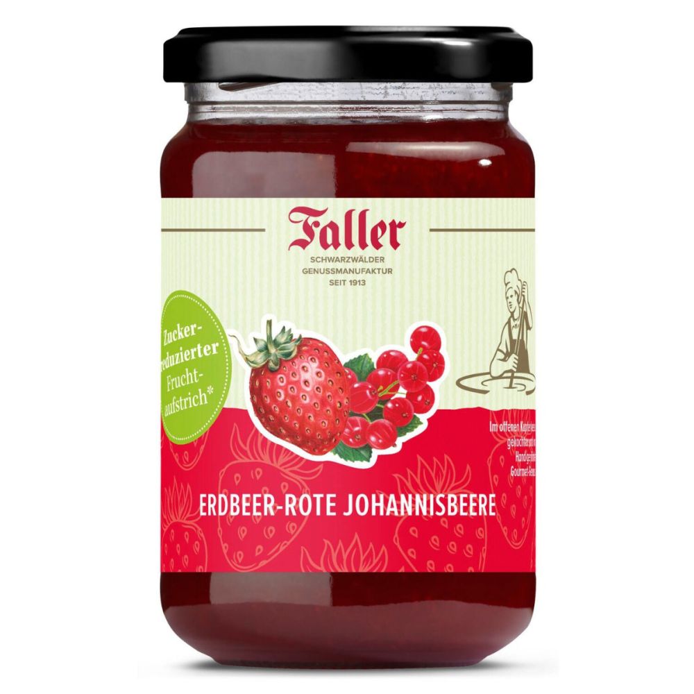 Erdebeer-Johannisbeer Fruchtaufstrich im Glas