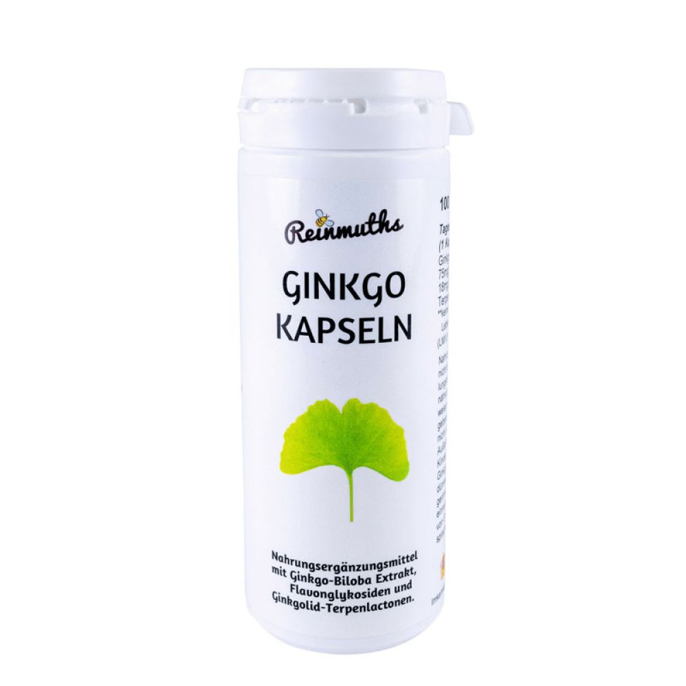 Ginkgo Kapseln in der Tabletten Dose