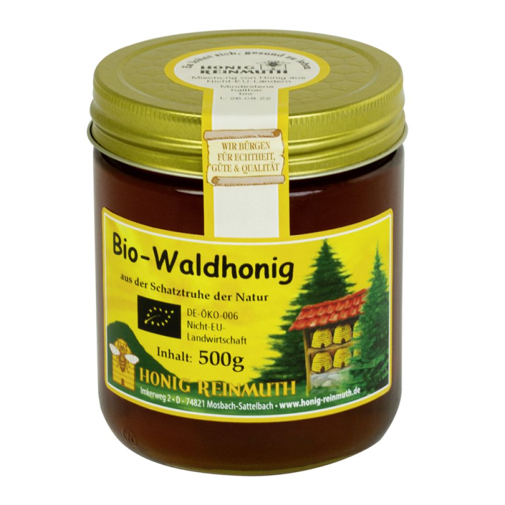 Bio Waldhonig im 500 g Glas