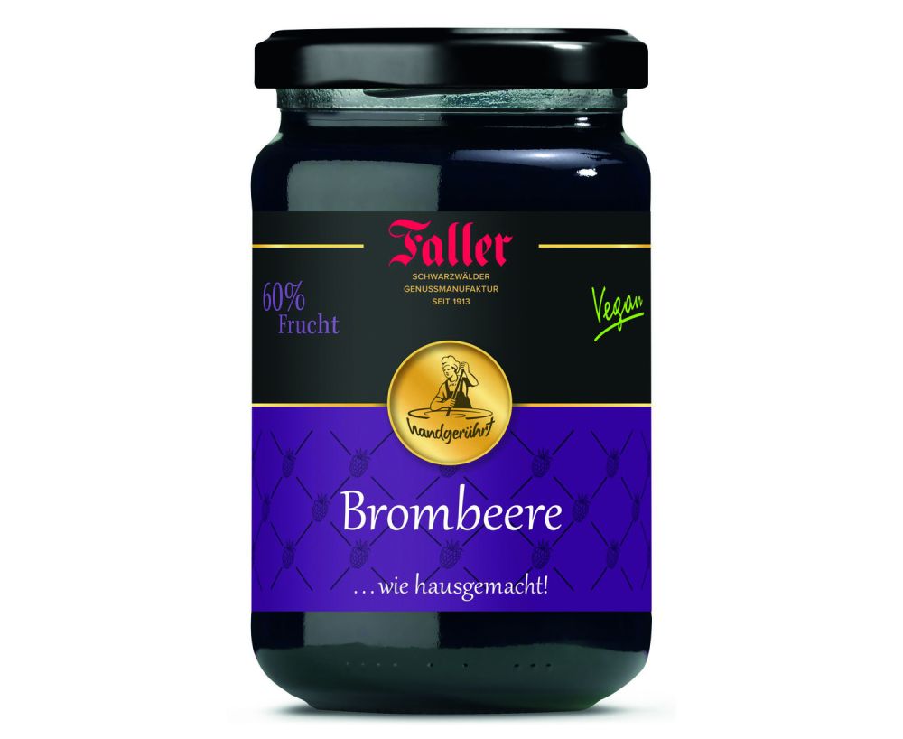 Faller Brombeer Konfitüre im Glas 