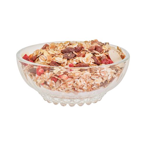 Bio Früchte Müsli in einer Glasschale