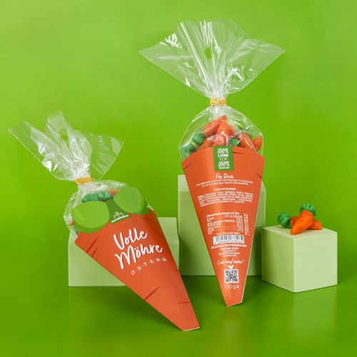 Fruchtgummis in süßer Möhrenform