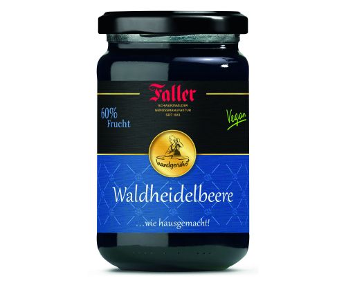 Faller Waldheidelbeere Konfitüre im Glas