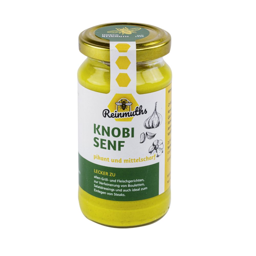 Reinmuths Knobi Senf im 200 ml Glas
