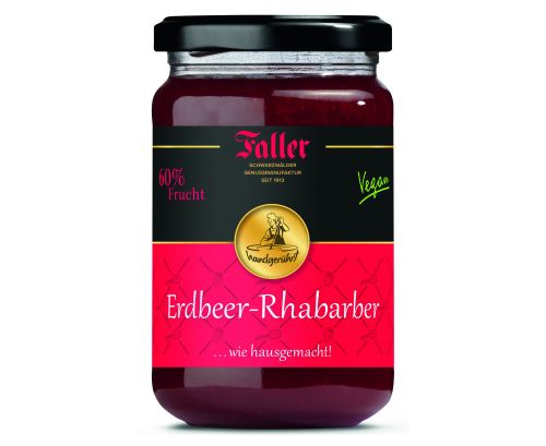 Faller Erdbeer-Rhabarber Konfitüre im Glas