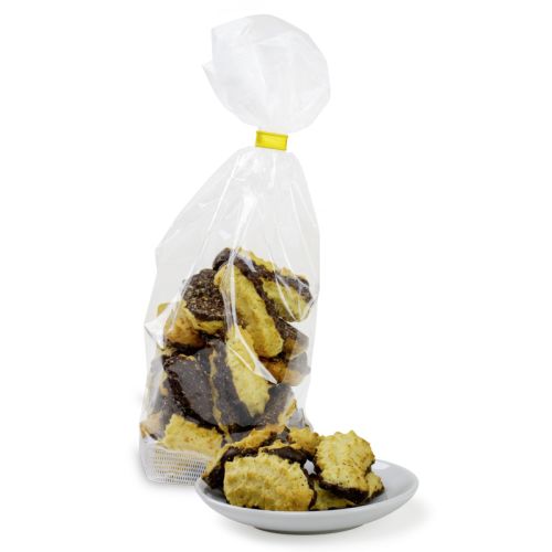 Butter-Spritzgebäck mit Schokoschicht