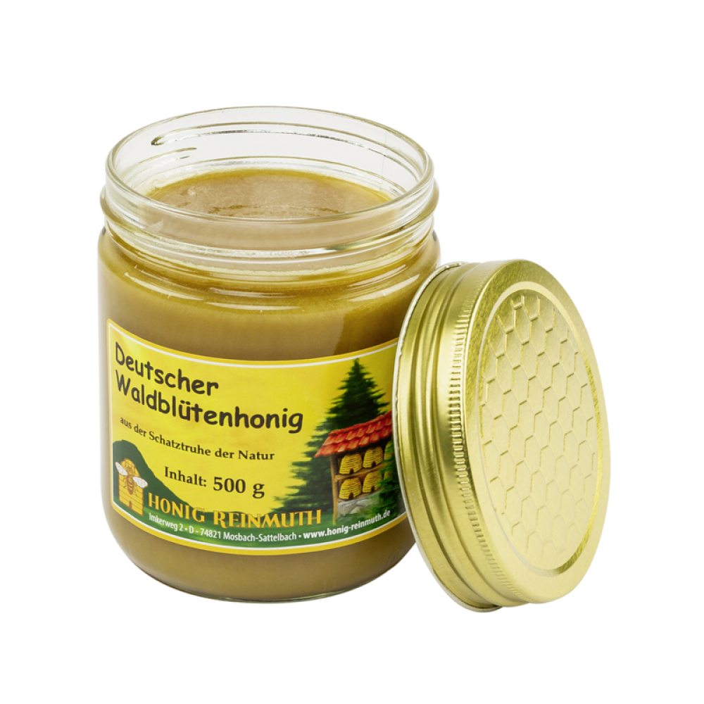 Deutscher Waldblütenhonig im 500g Glas