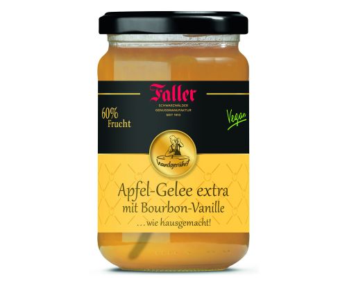 Faller Apfel Gelee extra mit Bourbon-Vanille im Glas