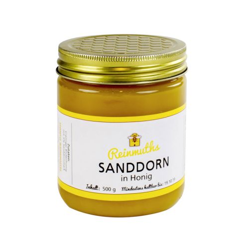 Sanddorn in Honig im 500 g Glas