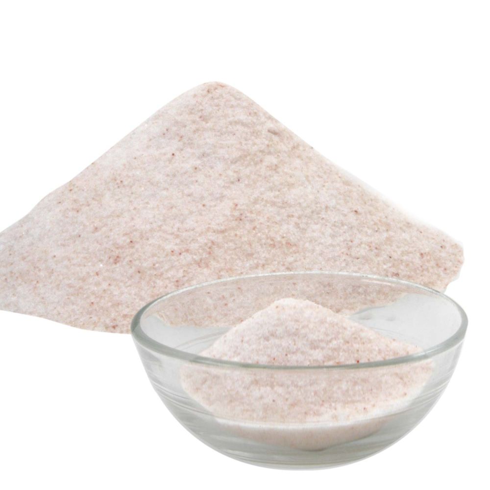 Himalyasalz aufgehäuft und in einer Glas Schüssel